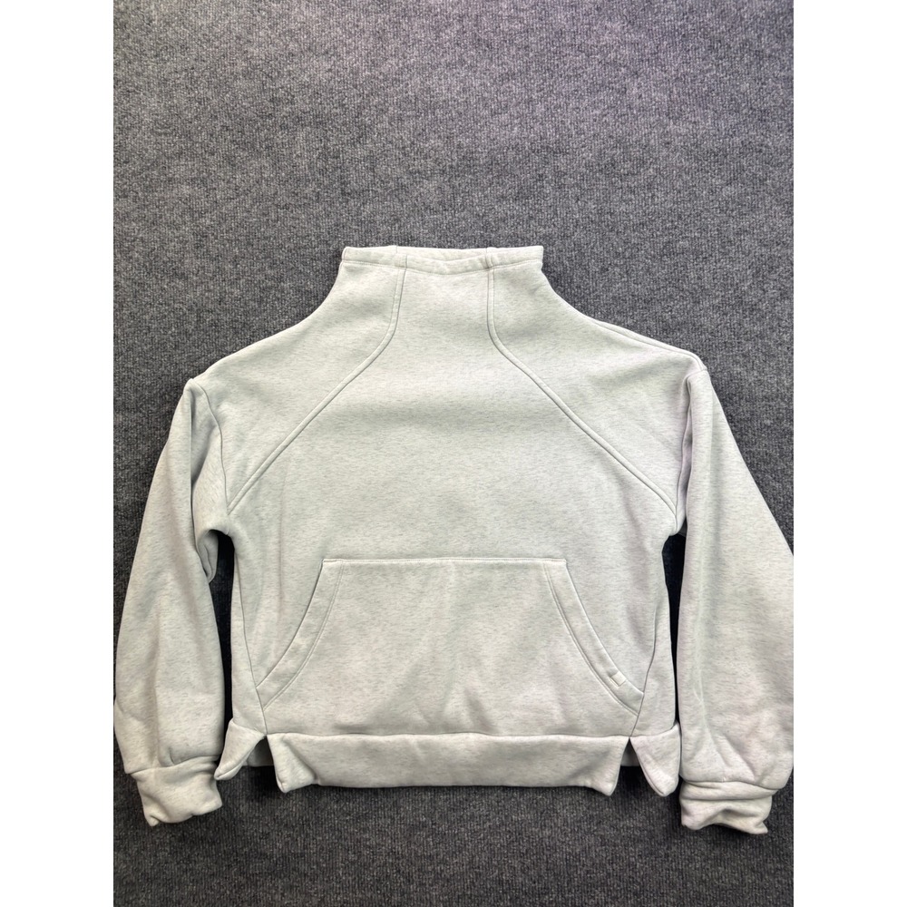 Athleta Girl Sweatshirt Kids Size L‎ 12 Gray Funnel Neck Raglan Pullover Pocket